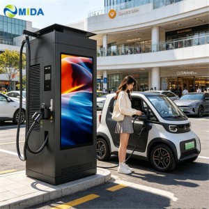 MIDA 60kW-240kW DC Fast Charging Station with 55-inch HD Advertising Screen for Commercial Mall
