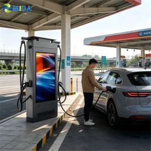 MIDA 60kW-240kW DC Fast Charging Station with 55-inch HD Advertising Screen for Commercial Mall