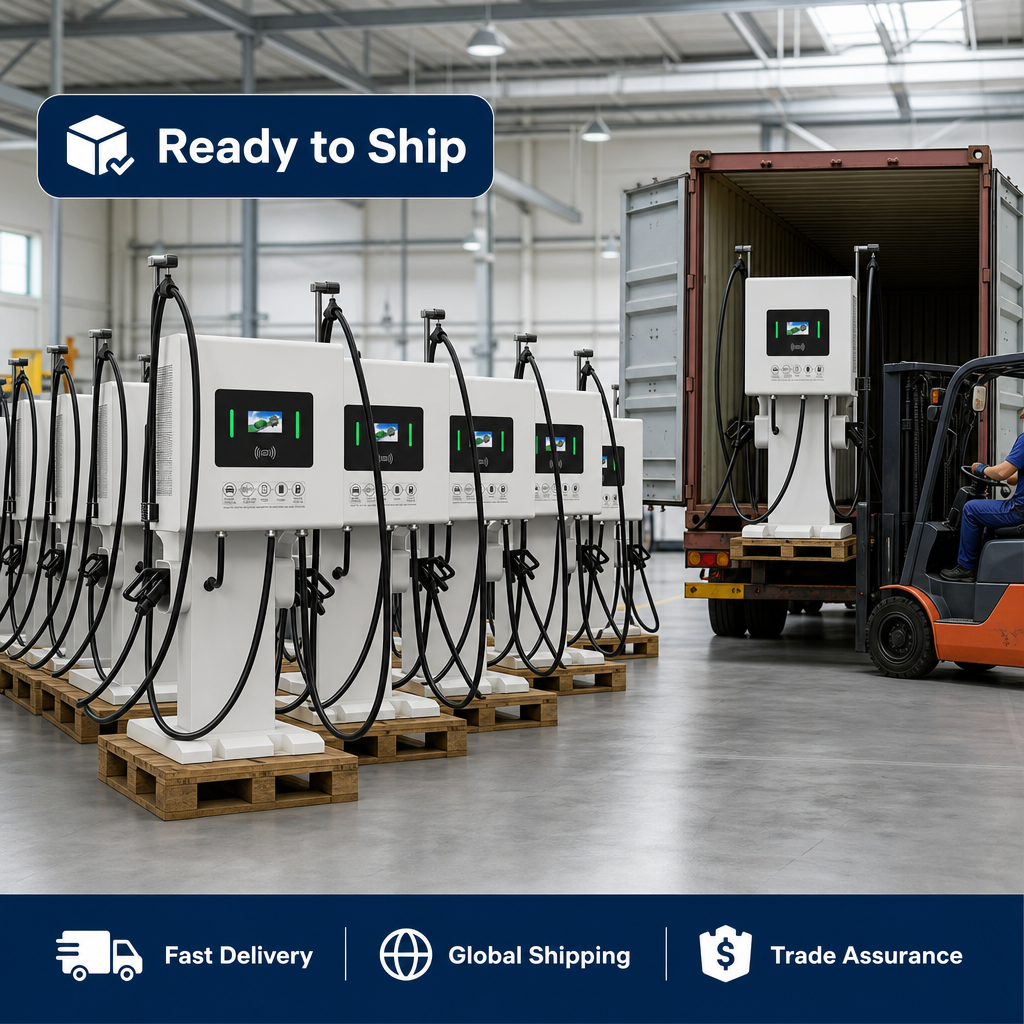 80kW Dual CCS2 Free Standing DC Fast Charging Station with Touchscreen Display and RFID - 5. Smart OCPP 1.6J/2.0.1 Cloud Networking & Integrated Payment Gateway