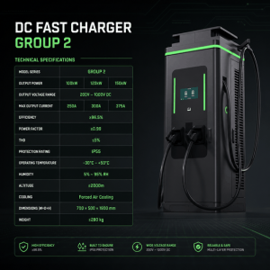 MIDA 280kW BESS Solar Powered DC Fast Charging Station Grid Constrained EV Hub