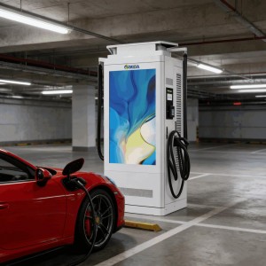 Dual-Gun 120kW DC Fast Charging Advertising Station with 1000V Wide Voltage for Fleet Charging