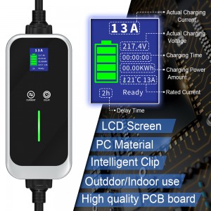 IEC 62196 13A portable ev charger 3.6kw with 5m cable  with UK