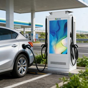 MIDA 240kW Level 3 DC Fast Charger with 55-inch Outdoor Advertising Screen & Smart App Control