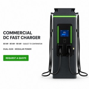 100kW Floor Mounted DC Fast EV Charger Dual CCS2 Dynamic Load Balancing IP55 CE