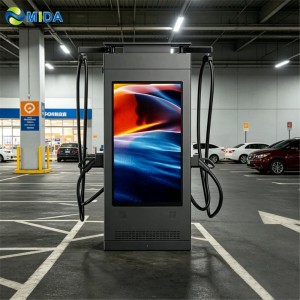 180kW Smart DC EV Charging Station with High-Brightness Advertising Screen for Retail Parking Lot
