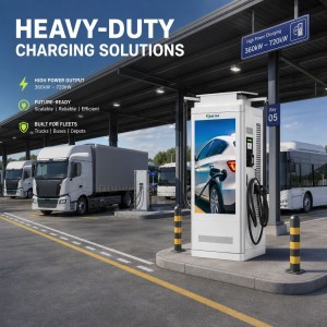 MIDA 160kW Commercial Superfast EV Charging Station with Media Ad Screen Dual CCS2