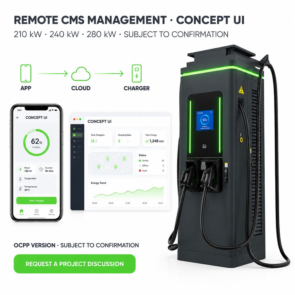 210kW Highway Ultra Fast EV Charging Station Dual Connectors 500A High Current CE - 3. High-Efficiency Modular Silicon Carbide (SiC) Power Architecture
