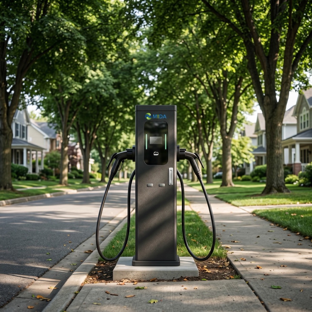 22kW Floor-Mounted EV Charger with Type 2 Outlet