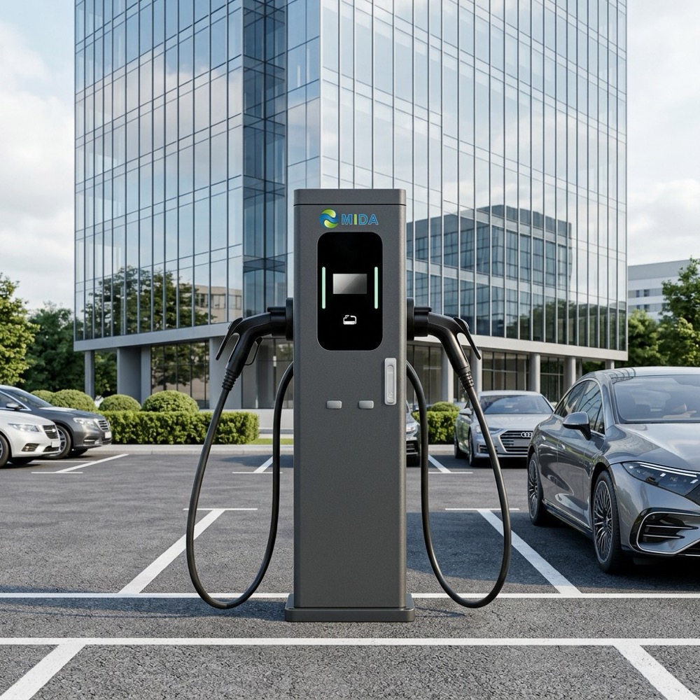 22kW Floor-Mounted AC EV Charging Station for Commercial Use
