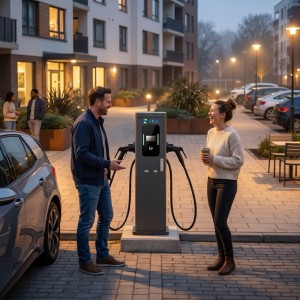 22kW Smart AC EV Charging Station for Public Parking Areas