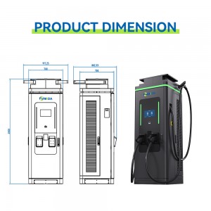 100kW Outdoor Commercial DC Fast EV Charger TUV CE Certified OCPP 2.0.1 Smart Grid