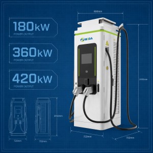 80kW Commercial DC EV Charger CCS1 GBT Dual Ports Fast Charging Pile CE Approved