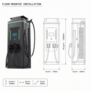 100kW Outdoor Commercial DC Fast EV Charger TUV CE Certified OCPP 2.0.1 Smart Grid