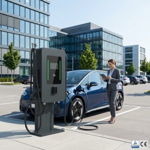 MIDA 60kW Dual CCS2 DC Fast Charger — Floor-Mounted Smart EV Charging Station with OCPP 1.6J / 2.0.1