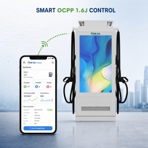 MIDA 120kW Public Fast EV Charging Station with Integrated Video Billboard Display IP55