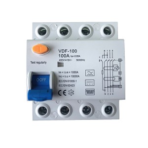 IEC 61008-1 RCD B Type RCCB 100A 30mA 300mA 10KA 2P 4Pole Circuit Breaker