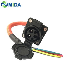 China SAE J1772 80A Type1 EV Socket with 5m Cable