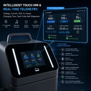 30kW Plug and Play Mobile DC Fast EV Charger with Smart RFID Card and App Authorization