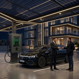 MIDA 60kW Floor-mounted DC Fast Charging Station, Dual Gun Level 3 EVSE with RFID & App Control