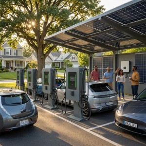 MIDA 60kW Floor-mounted DC Fast Charging Station, Dual Gun Level 3 EVSE with RFID & App Control