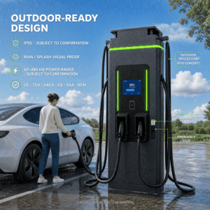 MIDA 400kW HPC Ultra Fast DC Charging Station Dual CCS2 with POS Credit Card Reader