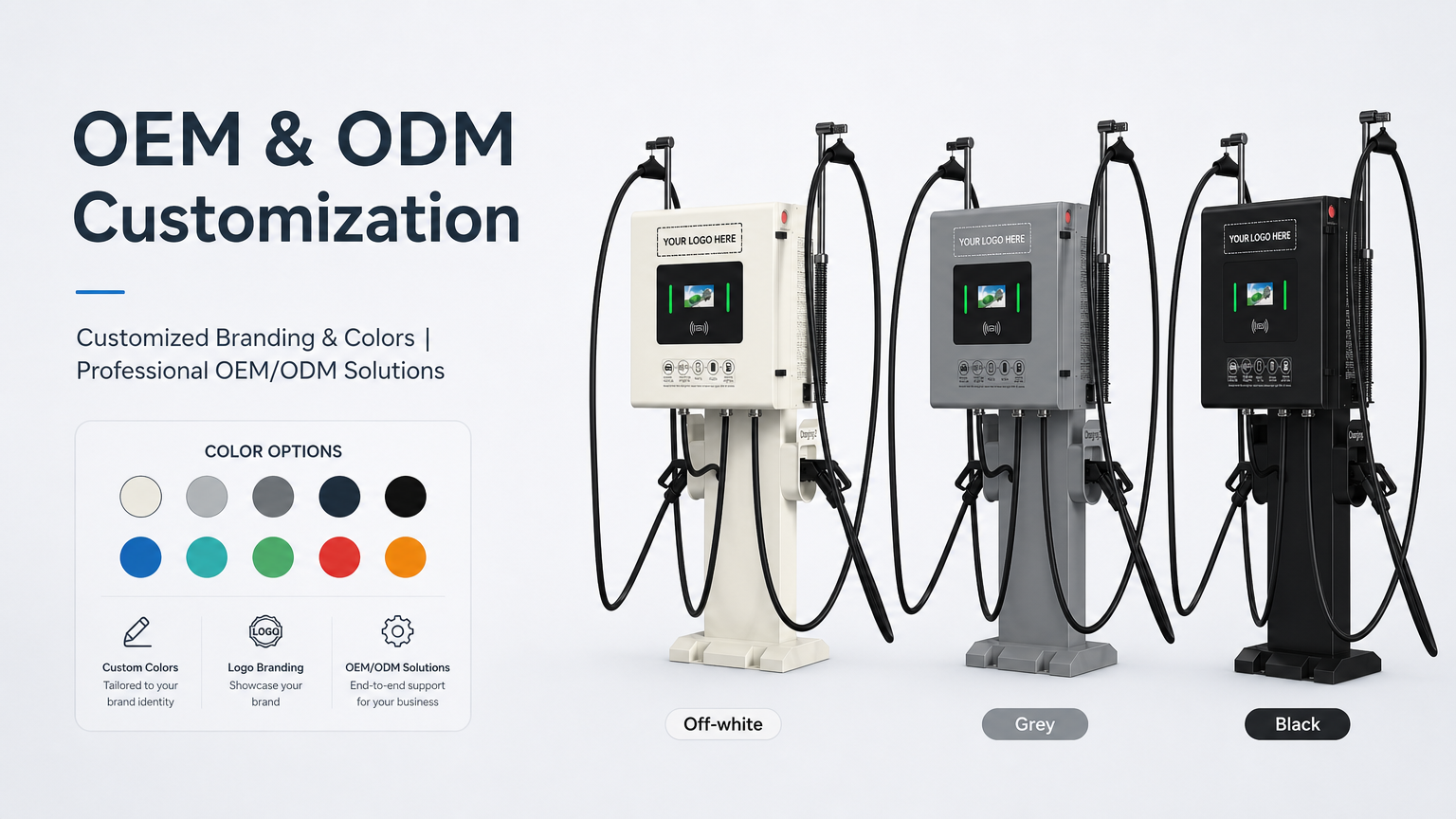 80kW Dual CCS1 NACS Pedestal DC Fast EV Charging Station for North American Fleets - 6. Rugged IP55 Weatherproof Enclosure & Comprehensive Safety Protection