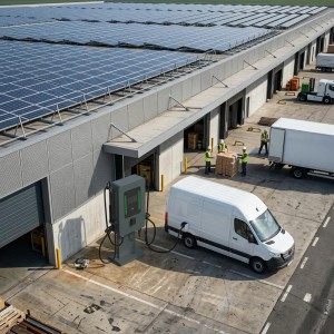 MIDA 60kW Floor-mounted DC Fast Charging Station, Dual Gun Level 3 EVSE with RFID & App Control