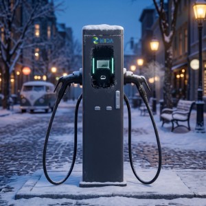 44kW Dual-Output AC EV Charger Stand for Fleet Charging
