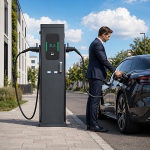 44kW Commercial AC Charging Pile with Two Type 2 Cables