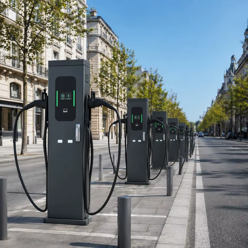 44kW Dual-Gun AC EV Charging Station for Commercial Parking