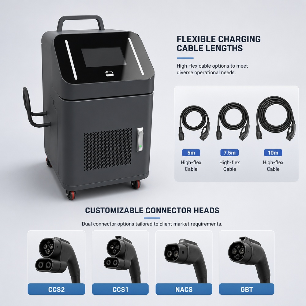 30kW Industrial Mobile DC Fast EV Charger with Advanced Heat Dissipation and Low Noise Design - Architecture & Power