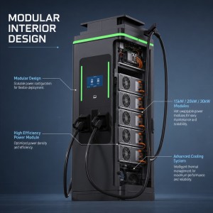120kW Electric Bus and Truck DC Fast Charger 200V-1000V Output for Heavy Duty Fleets