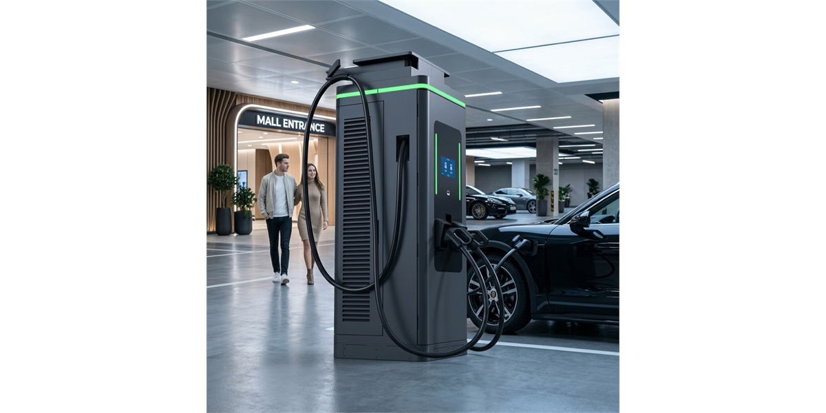MIDA 60kW dual-gun DC fast charger for commercial real estate sites