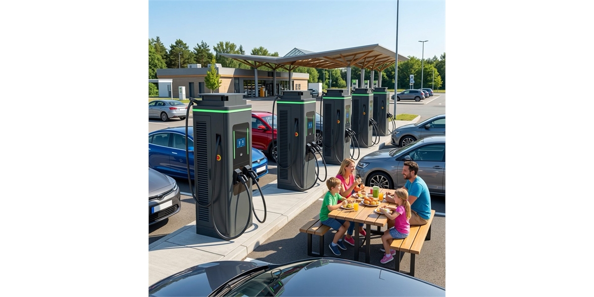 MIDA modular 60–240kW DC fast charging station for commercial charging sites