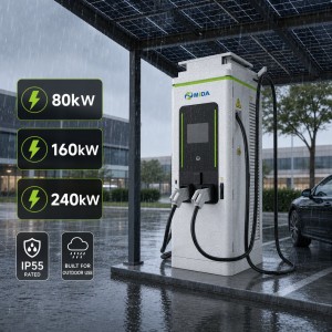 MIDA 350kW Ultra Fast DC Charging Station Dual Gun CCS2 for Highway EV Hub CE