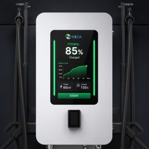 High Reliability 80kW Dual Port Pedestal DC Fast EV Charger with Intelligent Temperature Control