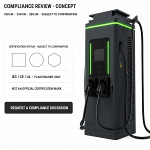 400kW Highway HPC Ultra Fast EV Charging Station Dual Connectors 600A Liquid Cooled