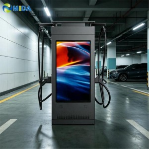 60kW 120kW DC Electric Car Charger with Interactive Advertising Display IP55 for Commercial Use