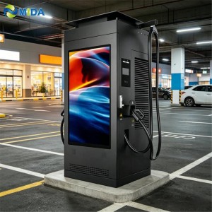 60kW 120kW DC Electric Car Charger with Interactive Advertising Display IP55 for Commercial Use