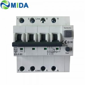 40A /63A 30mA 2P 4P Type A RCBO  with Overcurrent Protection