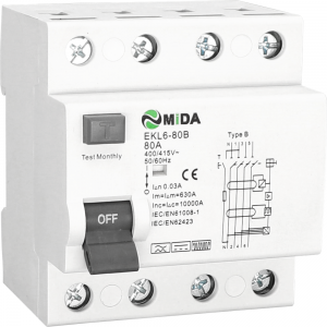 4Pole RCCB Residual Current Circuit Breaker  40A 3 Phase