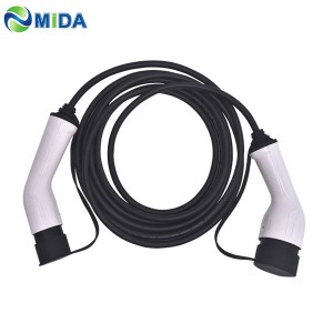 5m 16A three phases type 2 to type 2 portable charging cable for electric vehicles