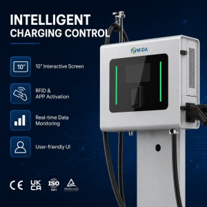 20kW Compact Wallbox DC Fast Charger Single Gun EVSE for Fleet and Workplace Charging