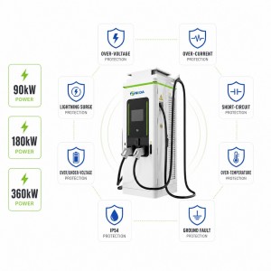 420kW High Power Liquid Cooled DC Fast EV Charging Station Dual Gun CCS2 OCPP 2.0.1