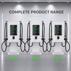 60kW Dual Gun Floor Standing Commercial DC Fast Charging Station CE Certified for Europe