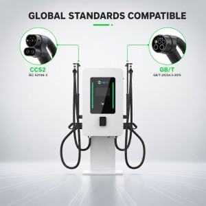 60kW Dual Gun Floor Standing Commercial DC Fast Charging Station CE Certified for Europe