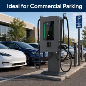 60kW Dual CCS2 Commercial Pedestal DC EV Fast Charger with OCPP 1.6J and RFID