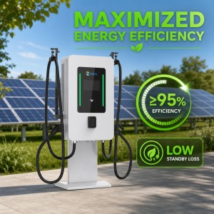 60kW Dual Gun Floor Standing Commercial DC Fast Charging Station CE Certified for Europe