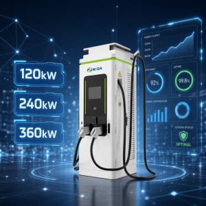 High Efficiency 280kW DC Fast Charger Station with Dynamic Load Sharing for Logistics Trucks