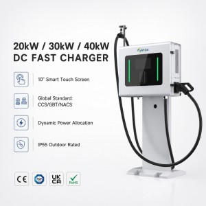 Compact 40kW DC Wallbox Fast Charging Station Single Gun CCS2 with RFID Card System